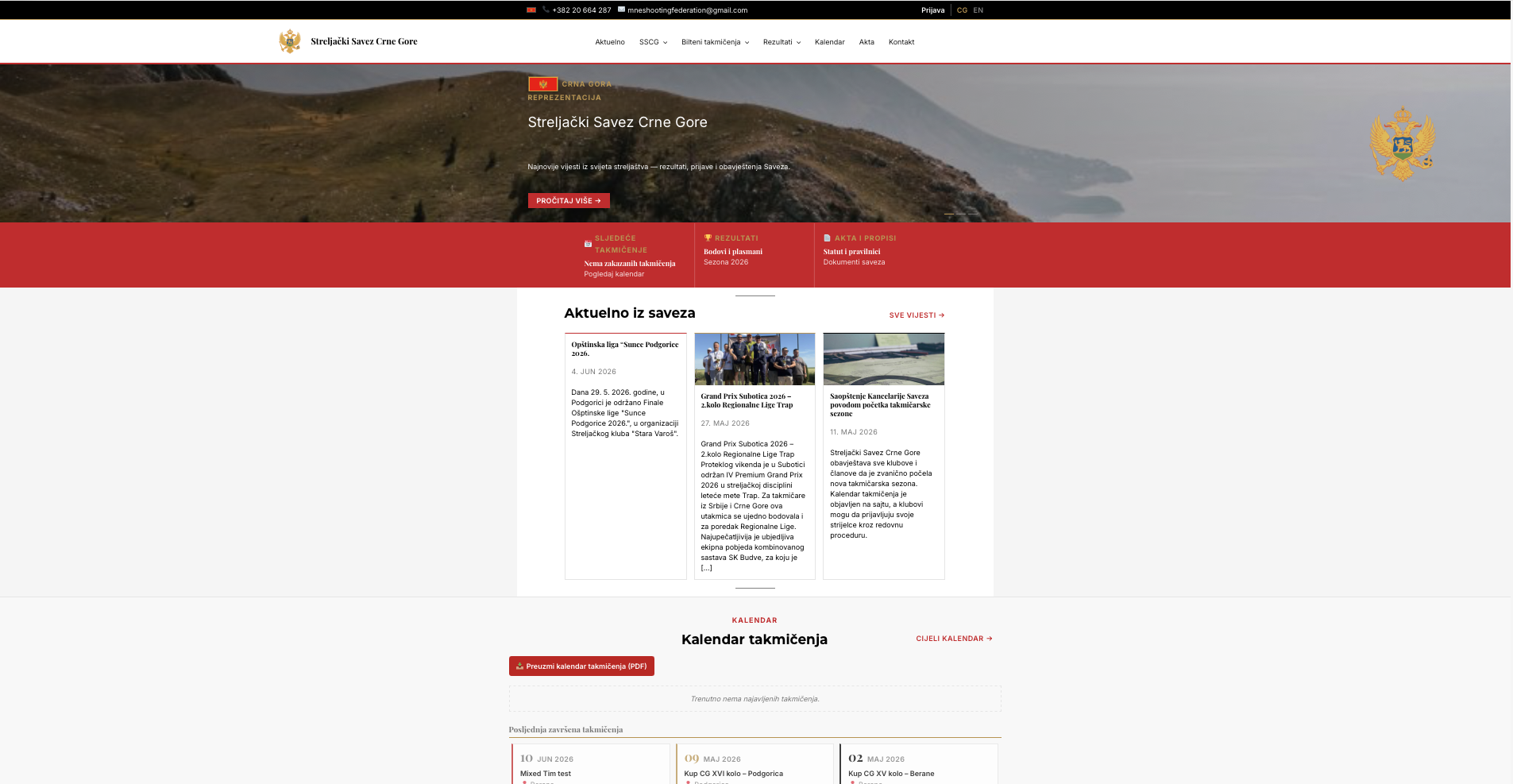 mneshooting.com — web portal Streljačkog saveza CG